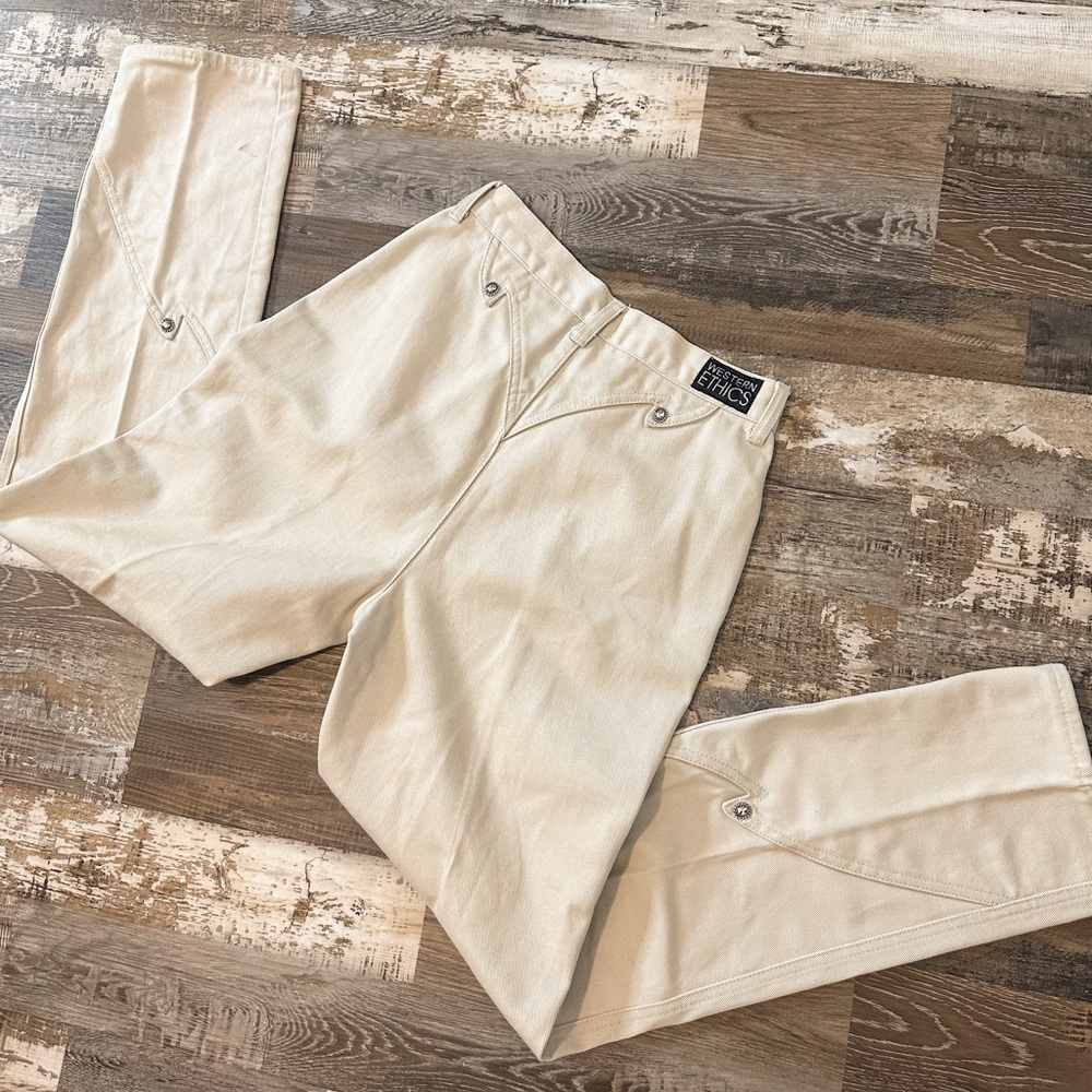 Vintage Western Ethics Cream Jeans